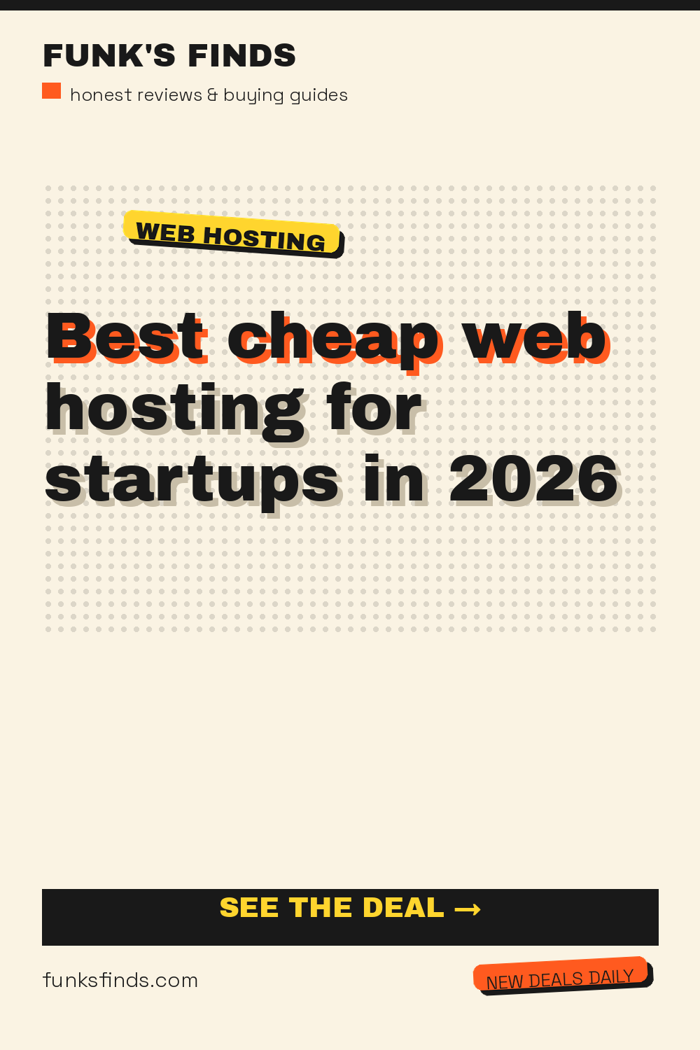 Best cheap web hosting for startups in 2026 — Funk's Finds buying guide