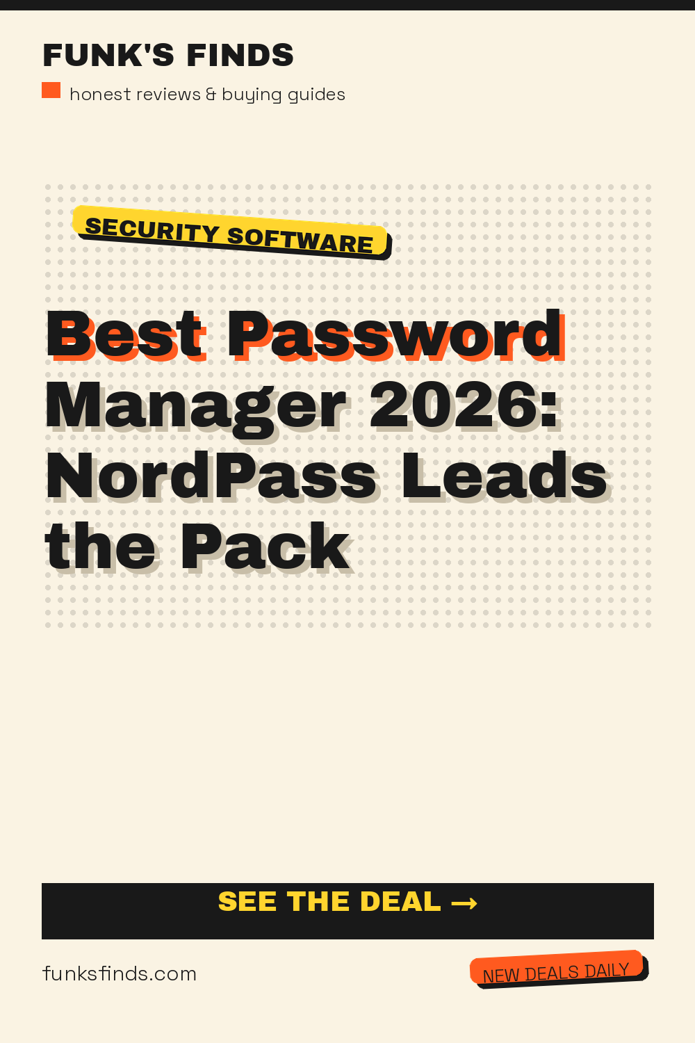 Best Password Manager 2026: NordPass Leads the Pack — Funk's Finds buying guide
