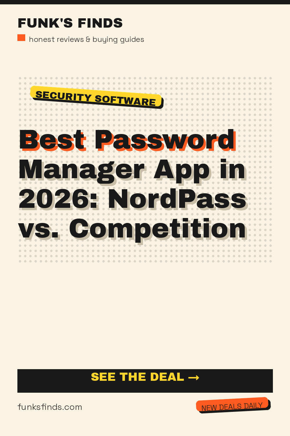 Best Password Manager App in 2026: NordPass vs. Competition — Funk's Finds buying guide