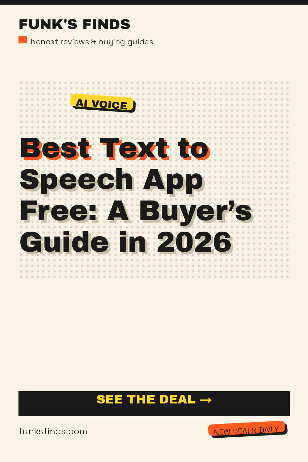 Best Text to Speech App Free: A Buyer’s Guide in 2026 — Funk's Finds buying guide